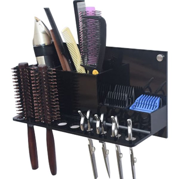 Kelendle Wall Mounted 3-Slot Hair Clipper Holder Scissors & Comb Holder Electric Shaver Storage Rack Hair Trimmer Holder Beard Trimmer Organizer for Home and Salon Decoration