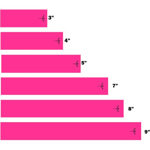 White Water Archery Fluorescent Neon Solid Pink Arrow Wraps 15 Pc Length Width (4, 1)