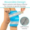 Vive Knee Ice Pack Dual Strap - Reusable Gel for Hot and Cold Therapy - Wrap Around Entire Joint After Replacement Surgery Or Injury - Cooling Compression for Pain and Swelling - Men, Women (Blue)