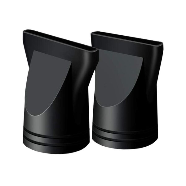VANTOBEST Plastic Hair Dryer Nozzle Set, 2Pcs, Black, Lightweight, Portable, High Temperature, Deformation, Drying Hair Smoothly