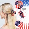 Vovii Red White Blue Hair Claw Clips, Patriotic American Flag Accessories for 4th of July Independence Day Outfits
