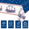 PTECDROTS 4 Pcs Baseball Tablecloths, Plastic Baseball Table Covers Rectangular Table Cloth for Baseball Themed Party Supplies Sports Event Birthday Party Decorations, 51x86 Inch