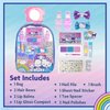 Hello Kitty and Friends- Townley Girl Makeup Filled Backpack Set with 12 Pieces, Including Lip Gloss, Nail Polish, Nail Stones and Other Accessories, Ages 3+ for Parties, Sleepovers and Makeovers