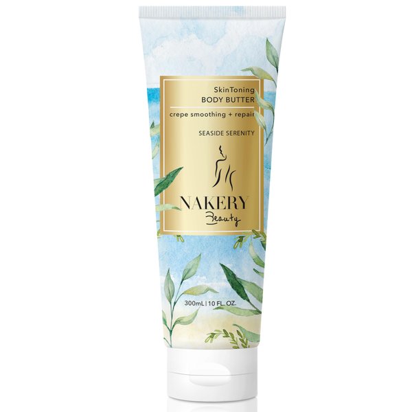 NAKERY Body Butter Anti Aging Moisturizer - Body Cream Skin Tightening Cream & Neck Firming Cream, Moisturizing Cream & Neck Tightening Cream for Body & Face Cream for Dry Skin 300ml(Seaside Serenity)
