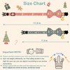 2 Pack Cotton Christmas Cats Collar with Bow Tie Red Green Cat Collars for Girl Female Boy Male Cat Collar with Bell Gingerbread Man Christmas Trees Charms