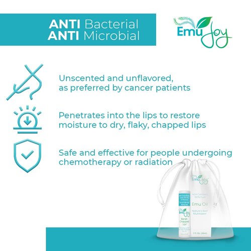 Cancer Care Gift Bag for Skin and Lips - Skin Soother Oil and Lip Balm Set for Radiation and Chemo Side Effects - Breast Cancer Gift