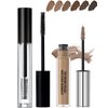 Waterproof Tinted Eyebrow Gel Brown & Clear Brow Setting Glue, Liquid Mascara Eye Brow Gel, Long Lasting Smudge-Proof Brow Filler Eye Makeup,Brow Fast Sculp,Christmas Makeup Gift Set for Women-03