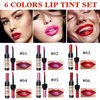 WYBLZPXZ 6 Colors Wine Lip Tint,Liquid Wine Lipstick,Wine Tint Lip Stain,Matte Long Lasting Waterproof Lip Gloss Set for Creating Natural Moisturizing Lip Makeup