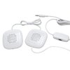 Sound Oasis Pillow Speakers, 2 UltraThin Stereo Speakers, Volume Control, Surround Sound for Music, Sleep, Tinnitus Masking, Connect to External Sound Source with 1/8" 3.5mm Headphone Jack Plug, White