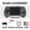 Dosnura RG ARC-S Retro Handheld Game Console 4 in IPS Screen Linux System RK3566 CPU 64Bit Video Game Player Built in 3500 mAh Battery Compatible with Bluetooth 4.2 and 5G WiFi(Black T)