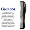 Giorgio G65 Classic Dresser Contour Comb, Double Tooth Coarse/Fine Hair Styling Grooming Comb for Men, Women and Kids. Black Barber Comb Saw Cut, Handmade and Hand Polished for Everyday Hair Care