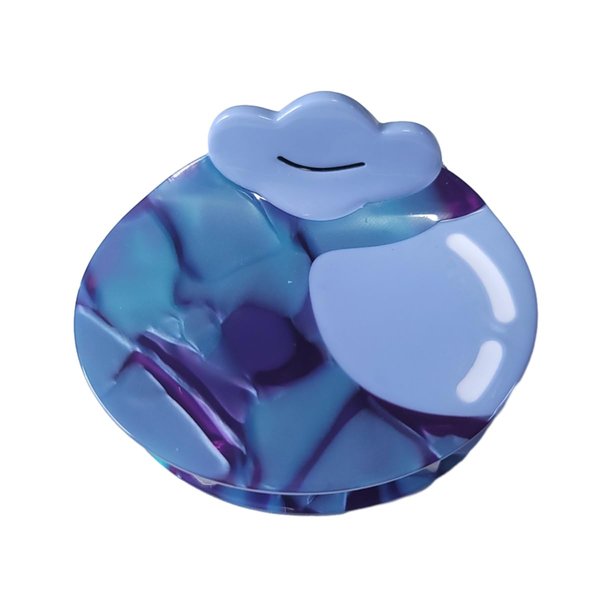 Funny Blueberry Hair Clip,Acetate Hair Clip,Small Claw Clip for Women, 1 Count (Pack of 1)