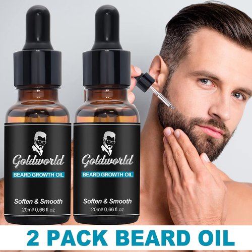 Beard Kit,Beard Grooming Kit w/Beard Wash/Shampoo,2 Packs Beard Oil,Beard Balm,Beard Wash,Brush,Comb,Scissor,Storage Bag,E-Book,Beard Care & Trimming Kit Gifts for Men Him