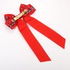 Boderier Christmas Hair Bows for Women Girls JOLLY Hair Bows Clip Crystal Jeweled Ribbon Bows Christmas Outfits Hair Accessories Party Favors Gifts JOLLY-Red Grid