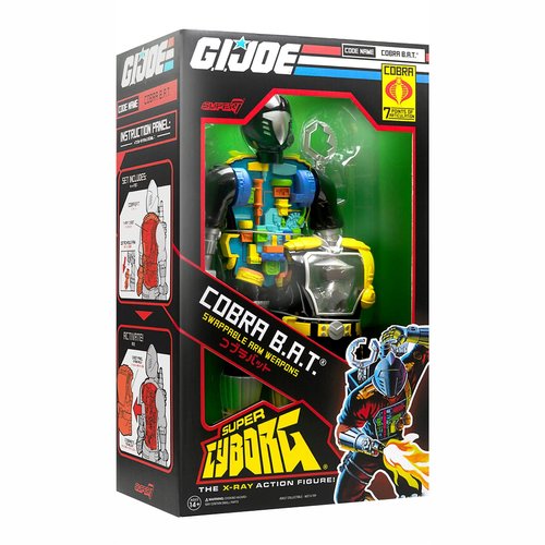 Super7 Super Cyborg G.I. Joe Cobra B.A.T. - 11" G.I. Joe Action Figure with Accessories Classic Cartoon Collectibles and Retro Toys