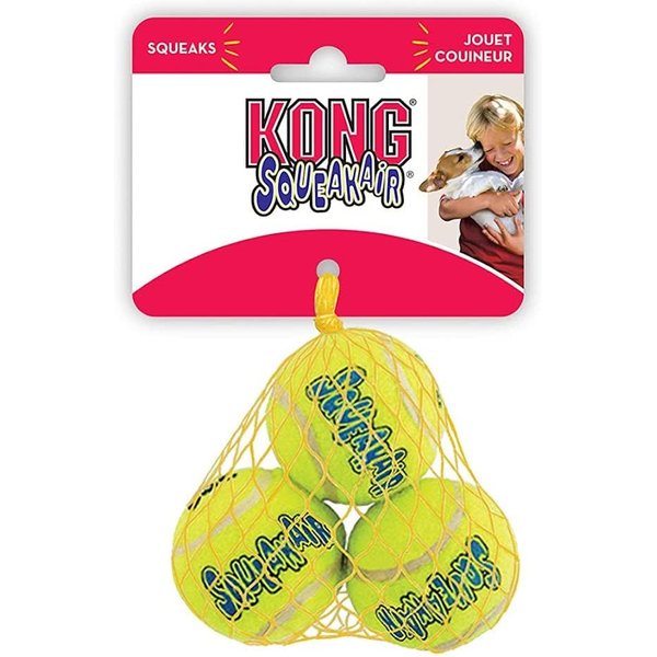 KONG Air Squeakers Tennis Balls X-Small - 1.5" Diameter (3 Pack) - Pack of 4