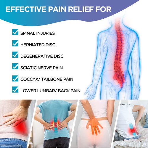 Comfytemp Ice Pack for Lower Back Pain Relief, FSA HSA Eligible, Reusable Gel Back Ice Pack Wrap for Sciatica Injuries with Hot Cold Compression, Back Brace for Lumbar, Waist, Sciatic Nerve, Coccyx