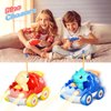 Dinosaur Toys for 2 3 4 5 6 Years Old, 2 Pack Remote Control Cars, Race Cars for Kids, Toddlers Dino RC Car Toys with Music, Xmas, Birthday Gifts for Boys&Girls(Red Blue)