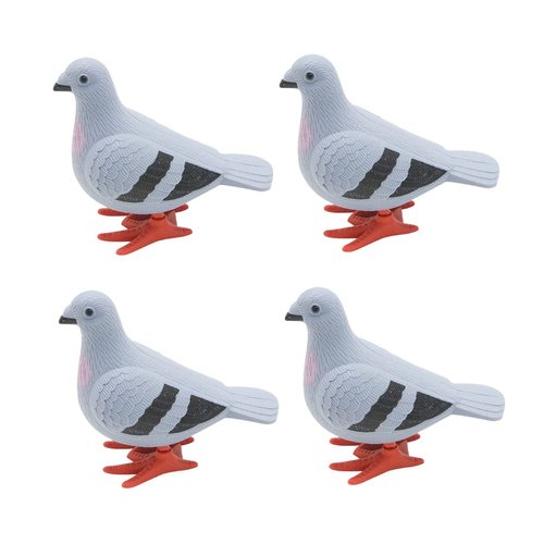 LUOZZY 4pcs Pigeon Wind Up Toys Dove Clockwork Pigeon Toys for Kids Jumping Simulation Early Pigeon Clockwork Toys Kid Mini Pigeon Toys Party Favors Ornament, Random Color