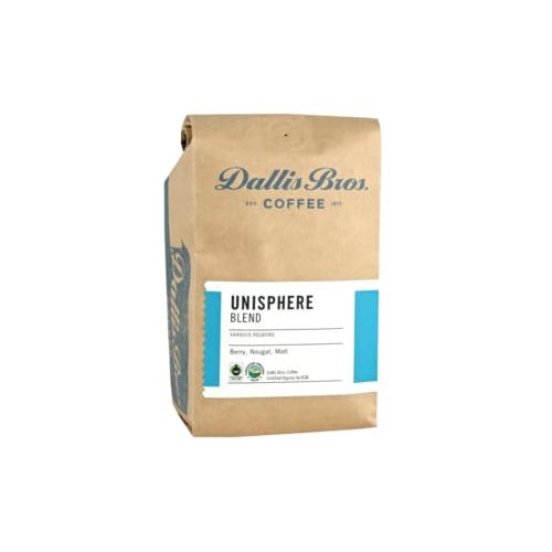 Dallis Bros. Coffee "Unisphere Blend" Medium Roasted Fair Trade Organic Whole Bean Coffee - 12 Ounce Bag