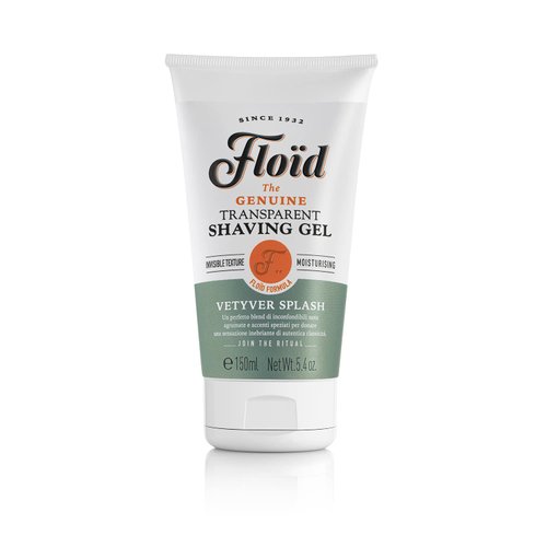 Floid Vetyver Splash Transparent Shaving Gel, 5.4 FL Oz, Made in ITALY