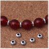 Wixine 200Pcs Round Silver Stainless Steel Spacer Beads DIY Jewelry Findings
