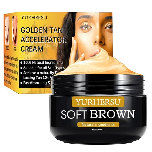 YURHERSU Tanning Accelerator Cream Intensive Tanning Gel Sun Tanner Oil Long Lasting Fast Absorbing Effective in SunBeds & Outdoor Sun Tanning Moisturizing Care for Women Man Achieving Brown Tan Skin