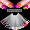 KINGMAS 150 Pcs Nail Swatches Sticks with Ring, Clear Nail Art Color Display False Nail Tips Polish Practice Sticks (1~150 Number Posted)
