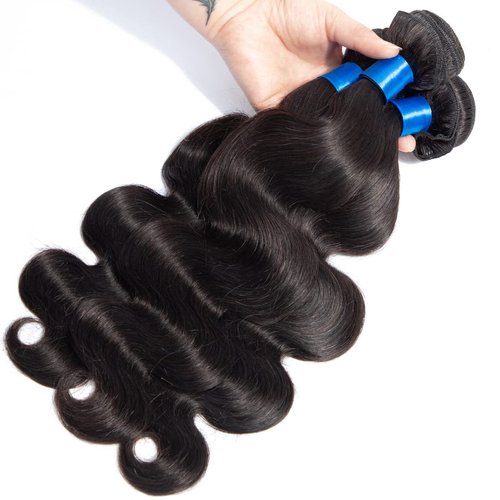 Cranberry Hair Brazilian Virgin Hair Body Wave Human Hair 26 Inch One Bundle Weave 100% Unprocessed Hair Extensions Natural Black Color (One Bundle)