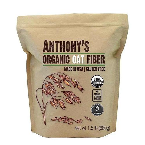 Anthony&#39;s Organic Oat Fiber, 1.5 lb, Gluten Free, Non GMO, Keto Friendly, Product of USA