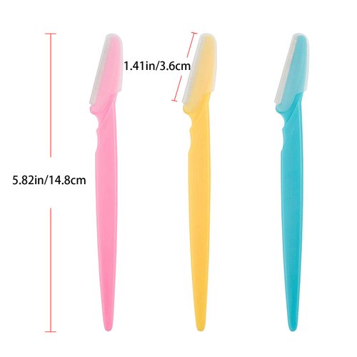 18 Pcs Eyebrow Razors Shaper, Safety Facial Hair Remover Face Shaver Trimmer, Exfoliating Dermaplaning Tool for Women and Men