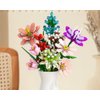 YICHENZHAOXING Mini Bricks Artificial Flower Bouquet Building Sets，DIY Simulation Plant Series Creative Toys,Flower Building Set Eustoma 112PCS