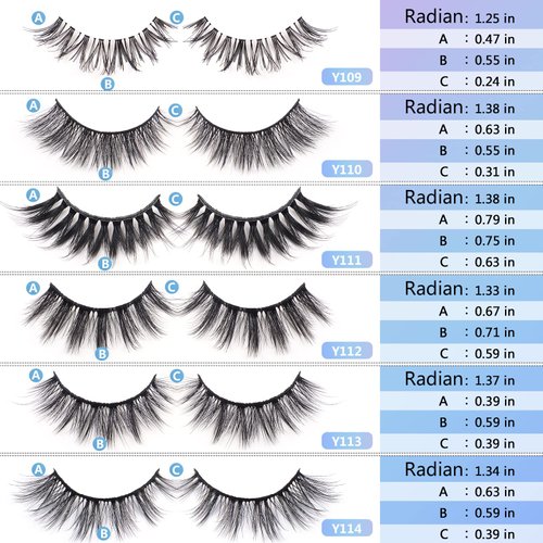 MAGEFY Lashes 30 Pairs 6 Styles Faux Mink Eyelashes, Fake Eyelashes Natural Look to Dramatic Volume False Lashes, 3D Lashes Pack with Eyebrow Grooming Kit