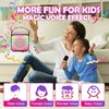 deAO Karaoke Machine for Kids Adults,Portable Bluetooth Speaker with Wireless Microphones, Fun Voice Changing Function-Toys for 5 6 7 8 9 10 Year Old Girl Boys Birthday Gifts (Pink)