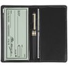 Sanlykate Leather Checkbook Cover for Men and Women, RFID Blocking Check Book Case Card Holder with Free Divider, Standard Register Duplicate Checks with pen inserts