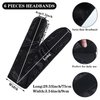6 Packs Satin Spa Headband Silk Headband Adjustable Spa Hair Wrap Facial Headband Terry Cloth for Women Sleep Makeup Spa (Black)