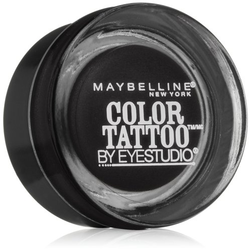Maybelline Eyestudio ColorTattoo Leather 24HR Cream Eyeshadow, Dramatic Black, 0.14 oz.