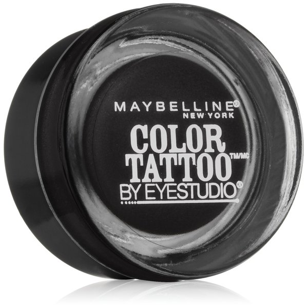 Maybelline Eyestudio ColorTattoo Leather 24HR Cream Eyeshadow, Dramatic Black, 0.14 oz.