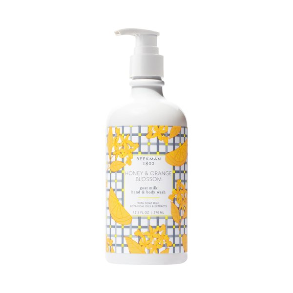 Beekman 1802 Goat Milk Hand Wash, Honey & Orange Blossom - Scented - 12.5 oz - Cleanses, Softens & Nourishes Skin - Rinses Away Impurities - Good for Sensitive Skin - Cruelty Free