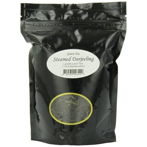 English Tea Store Loose Leaf, Steamed Darjeeling Green Tea Pouches, 4 Ounce