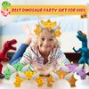 Sinmoe 32 Pcs Dinosaur Party Hats Dinosaur Birthday Party Supplies Paper Dino Party Hats Crown Tiara Dinosaur Birthday Hat Headband with 32 Adjustable Ropes for Dinosaur Party Decorations, 16 Styles