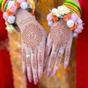 6 Sheets Henna Tattoo Stickers Brown Waterproof temporary hand tattoo stickers Red Ink Henna Tattoo For Women Wedding Party Festivals, & Parties Decoration（19-24）