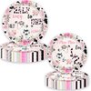 51 Pcs Holy Cow I'm 1/2 Birthday Party Supplies Moo Moo Half Way To 1st Tablecloth Paper Plates Napkins Forks Dinnerware for Farm Animals Cow Girls Baby Shower Half Birthday Party Supplies Decorations