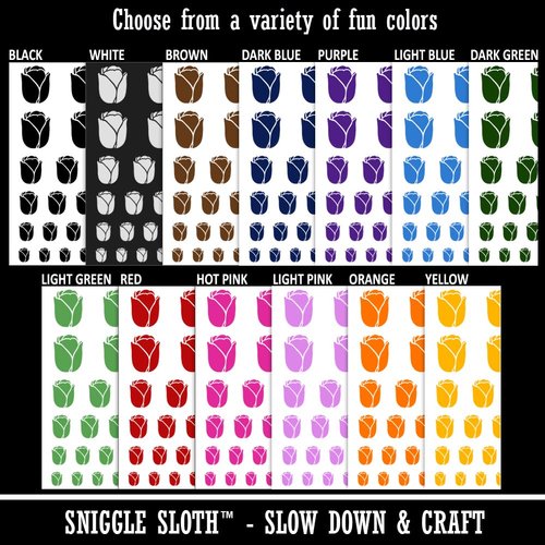 Tulip Flower Temporary Tattoo Water Resistant Fake Body Art Set Collection - Yellow (One Sheet)