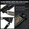 DDOUT Paracord Rifle Sling with Swivels, Two-Point Sling Quick Adjustable Length Strap for Hunting/Crossbow Sling