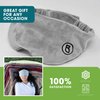 BARMY Weighted Sleep Mask for Women and Men (0.8lb/13oz) Weighted Eye Mask for Sleeping, Eye Cover Blocks Light Helps Relaxation and Night Sleep, Comfortable Blackout Sleeping Mask, Gray