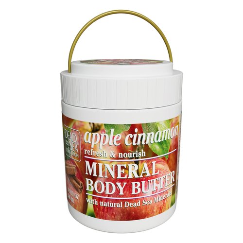 Dead Sea Collection Apple Cinnamon Body Butter for Women with Pure Dead Sea Minerals - Nourishing, Moisturizer, Softening and Smoothing Dry Skin(16.9 FL.OZ / 500 ml)