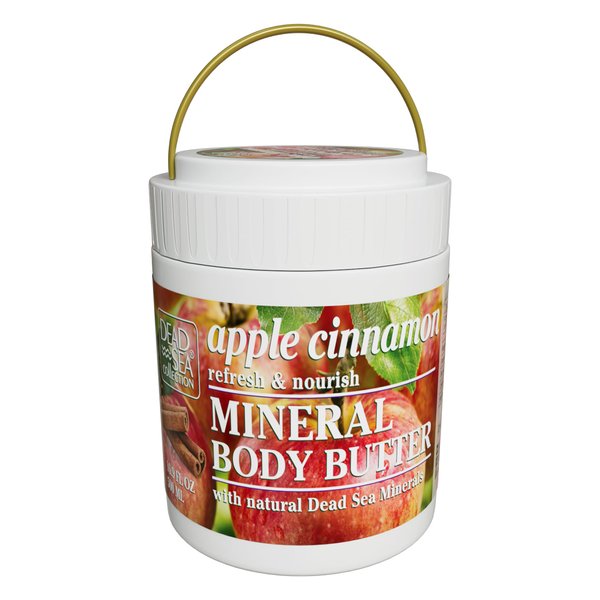 Dead Sea Collection Apple Cinnamon Body Butter for Women with Pure Dead Sea Minerals - Nourishing, Moisturizer, Softening and Smoothing Dry Skin(16.9 FL.OZ / 500 ml)