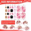 DANNEASY 20 Sheets Toe Nail Stickers Full Nail Wraps Self Adhesive Toenail Polish Strips Toes Nail Stickers Toenail Stickers Polish Manicure Sticker with Nail File, Cuticle Stick