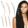 Lusofie 6Pcs Sisterlock Retighten Tool Metal Interlocking Dreadlock Tool for Loc Crochet Needle for Maintaining Your Dreadlocks Hair Extensions Styling Tools